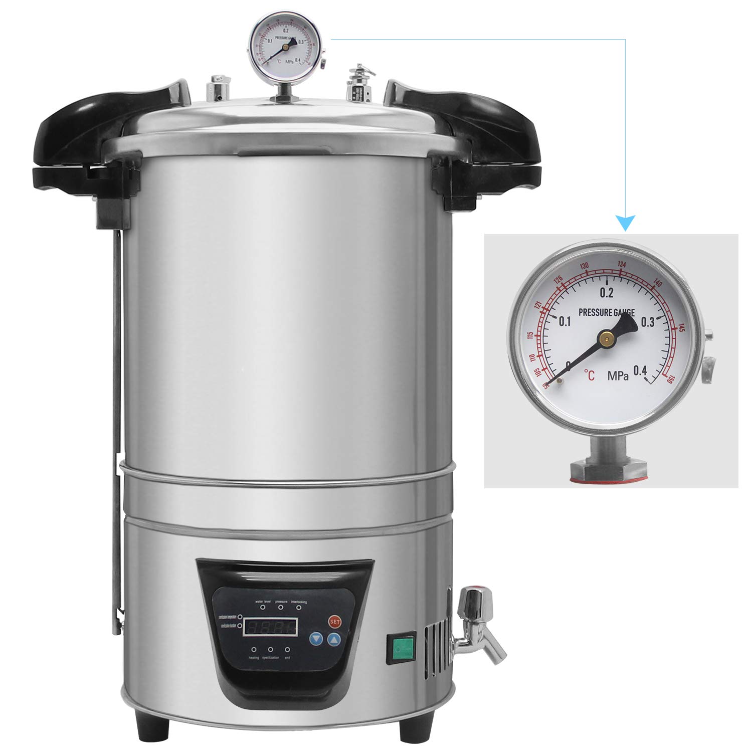 Digital Portable Autoclave 18L DSX-280B(18L) Taisite USA