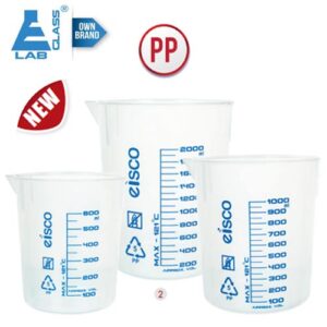 Beaker Plastic 100ml to 5000ml (Polypropylene Plastic) LABGLASS USA