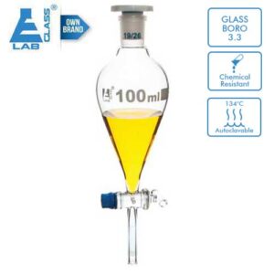 Separating Funnel Glass Stopcock 100-2000ml 19/26-29/32 LABGLASS USA